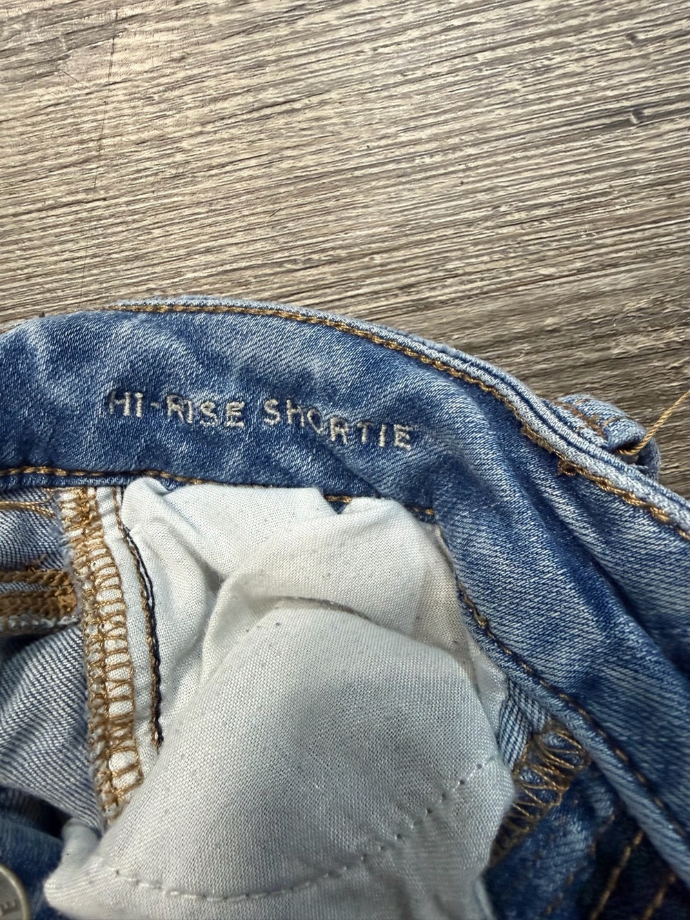 American Eagle Outfitters Distressed Blue Denim Shorts next level Stretch‎ Read* - Picture 10 of 11